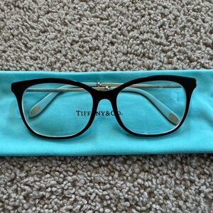 Tiffany & Co. glasses, black & blue frames